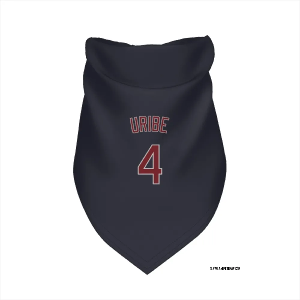 Cleveland Guardians Juan Uribe Navy Pet Bandana for Dog & Cat