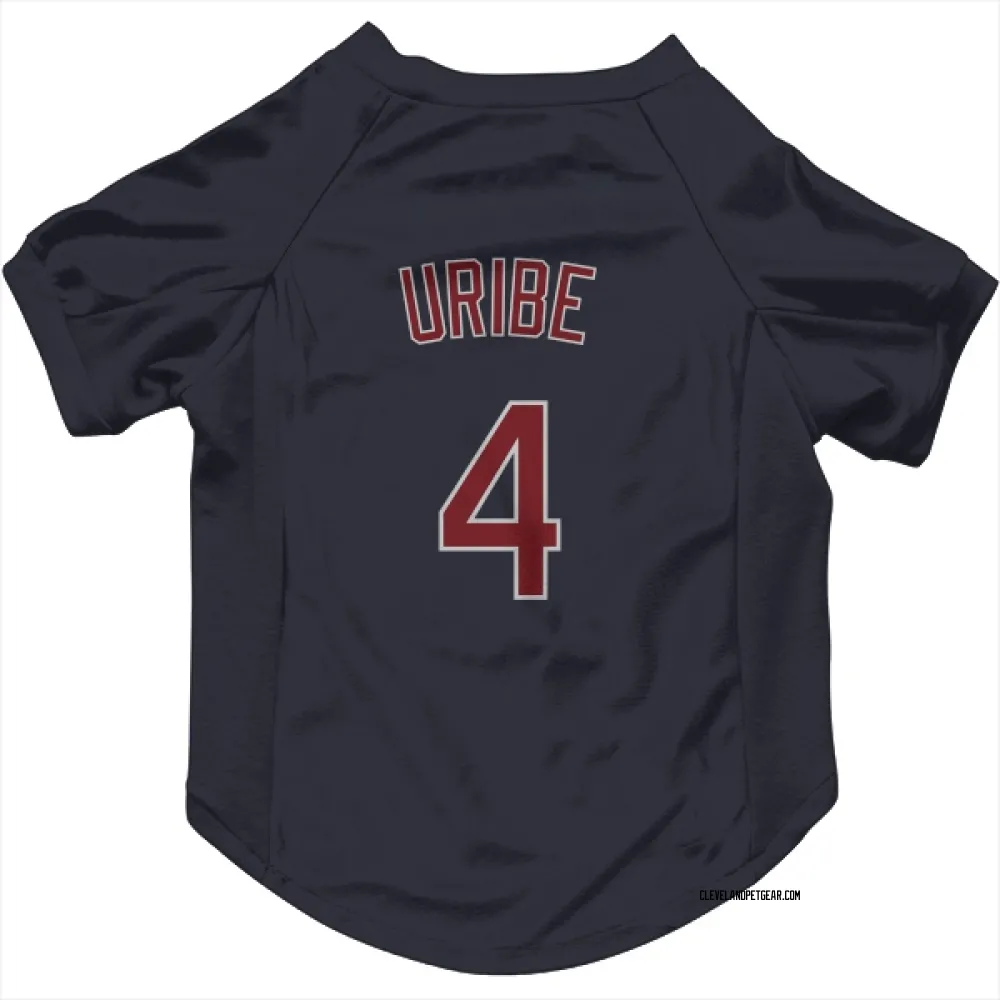 Cleveland Guardians Juan Uribe Navy Pet Jersey for Dog & Cat