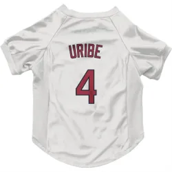 Cleveland Guardians Juan Uribe White Pet Jersey for Dog & Cat