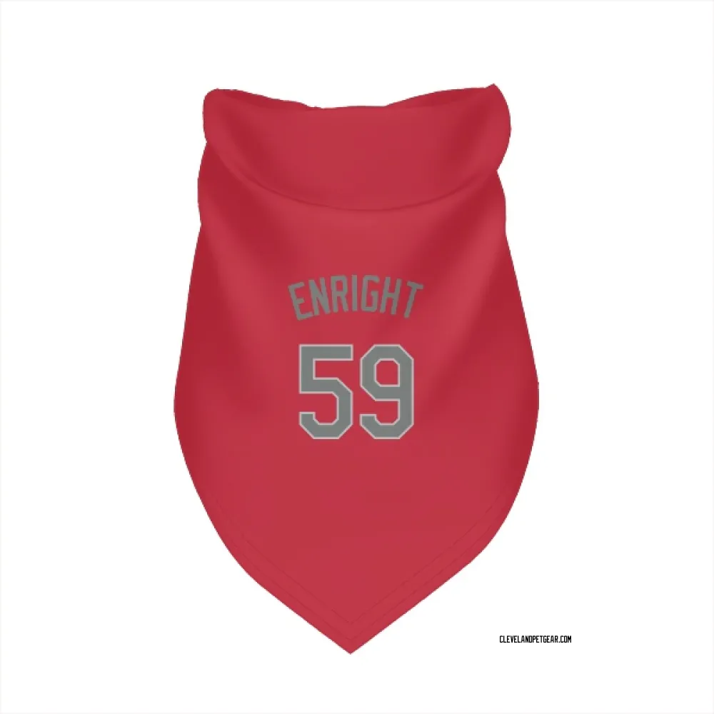 Cleveland Guardians Nic Enright Red Gray Pet Bandana for Dog & Cat