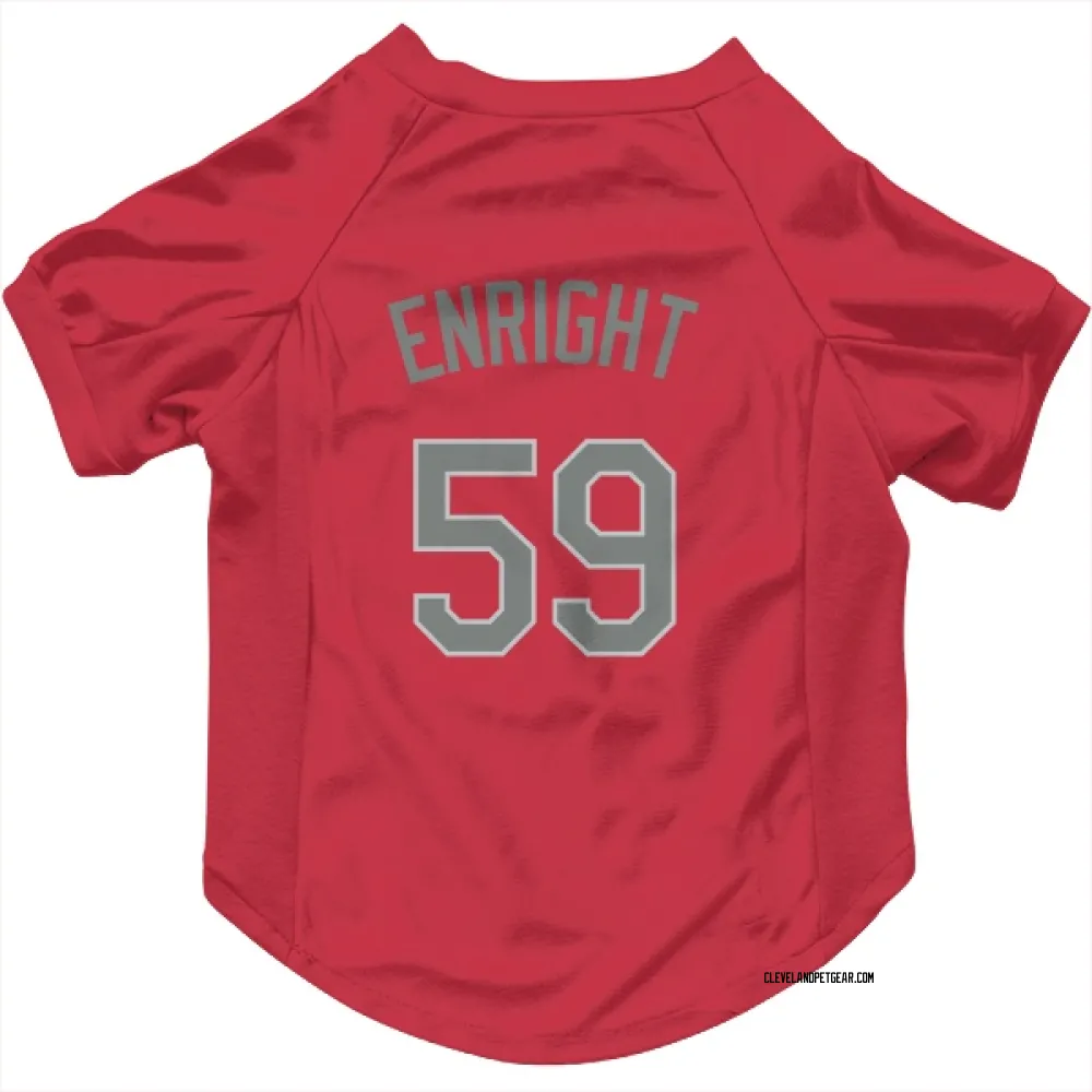 Cleveland Guardians Nic Enright Red Gray Pet Jersey for Dog & Cat