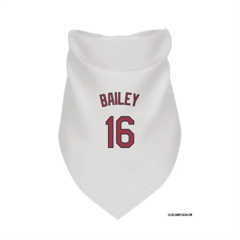 Cleveland Guardians Patrick Bailey White Pet Bandana for Dog & Cat