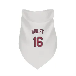 Cleveland Guardians Patrick Bailey White Pet Bandana for Dog & Cat