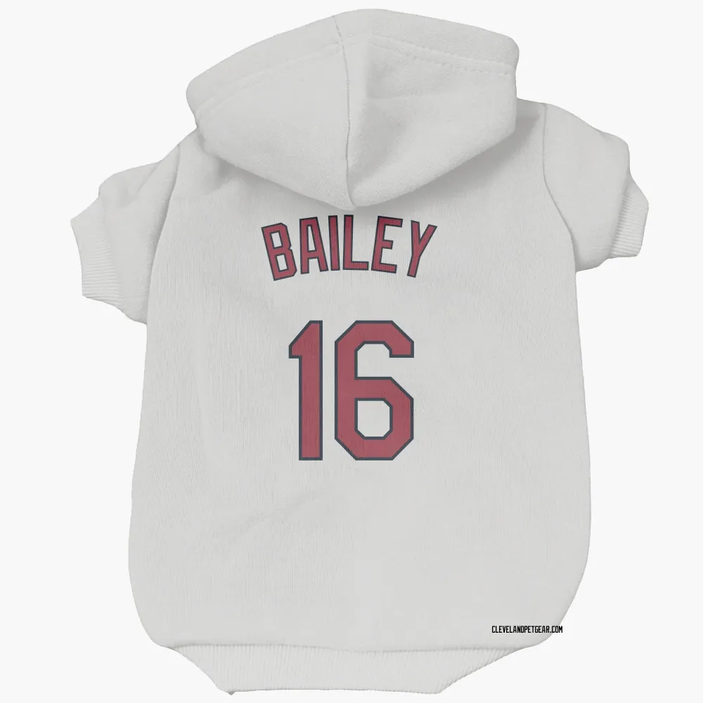 Cleveland Guardians Patrick Bailey White Pet Hoodie for Dog & Cat