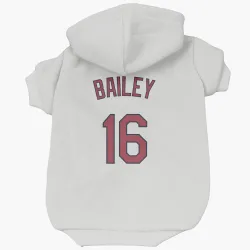 Cleveland Guardians Patrick Bailey White Pet Hoodie for Dog & Cat