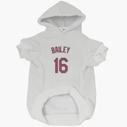 Cleveland Guardians Patrick Bailey White Pet Hoodie for Dog & Cat