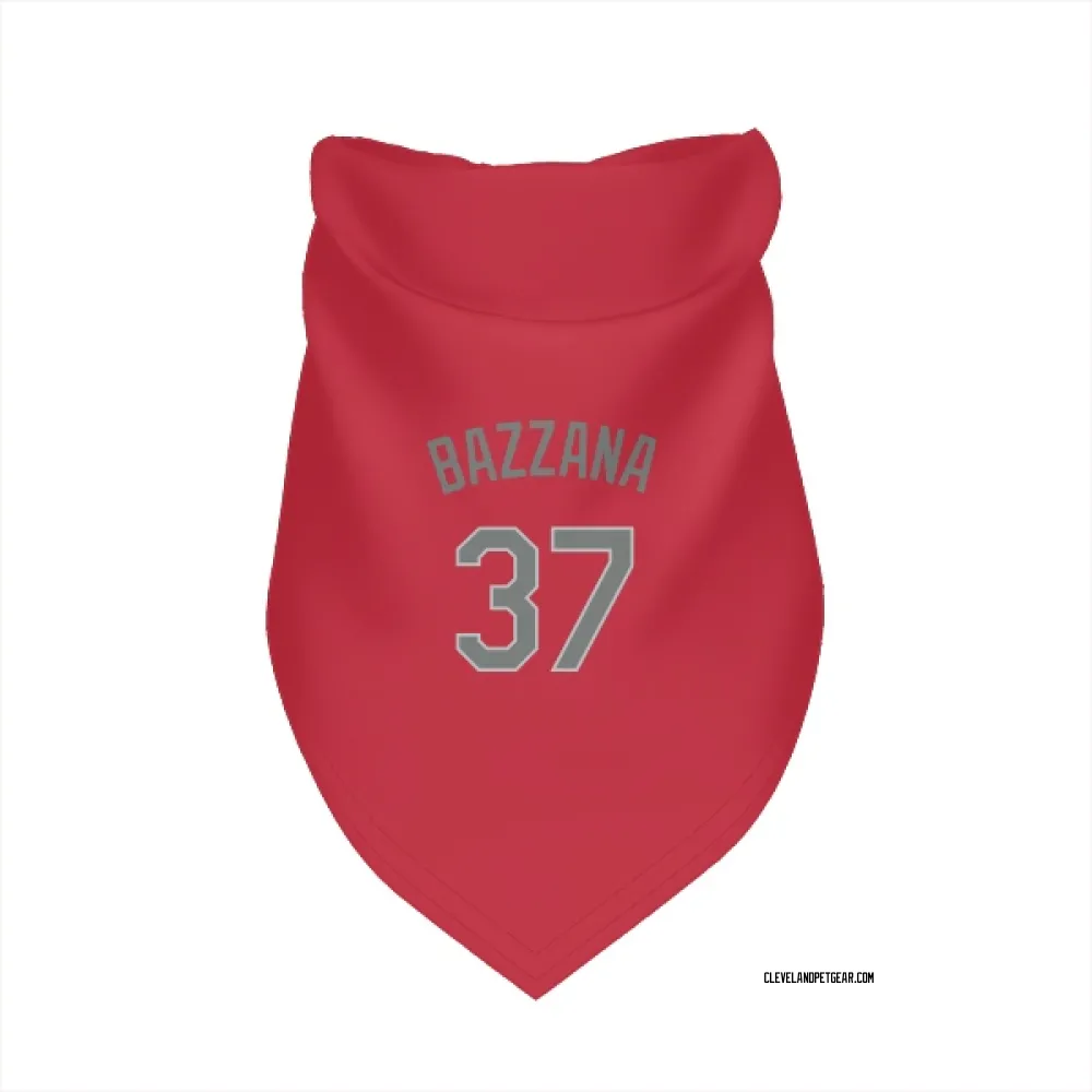 Cleveland Guardians Travis Bazzana Red Gray Pet Bandana for Dog & Cat