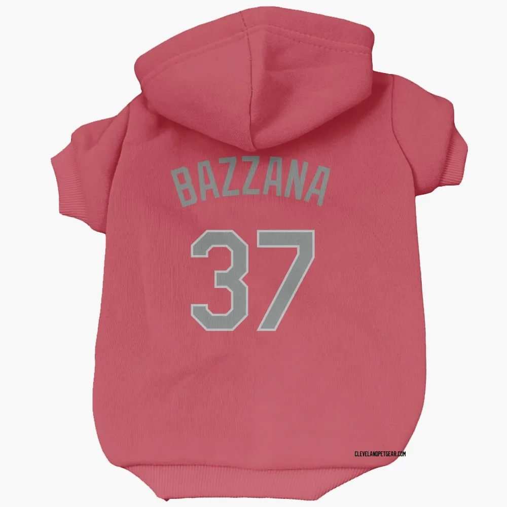 Cleveland Guardians Travis Bazzana Red Gray Pet Hoodie for Dog & Cat