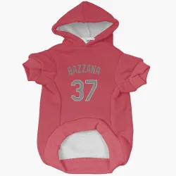 Cleveland Guardians Travis Bazzana Red Gray Pet Hoodie for Dog & Cat