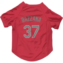 Cleveland Guardians Travis Bazzana Red Gray Pet Jersey for Dog & Cat
