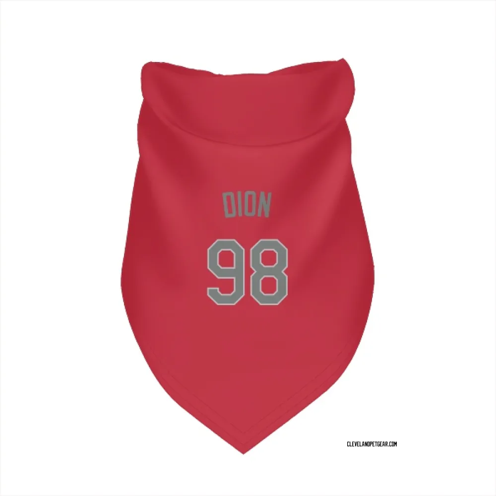 Cleveland Guardians Will Dion Red Gray Pet Bandana for Dog & Cat